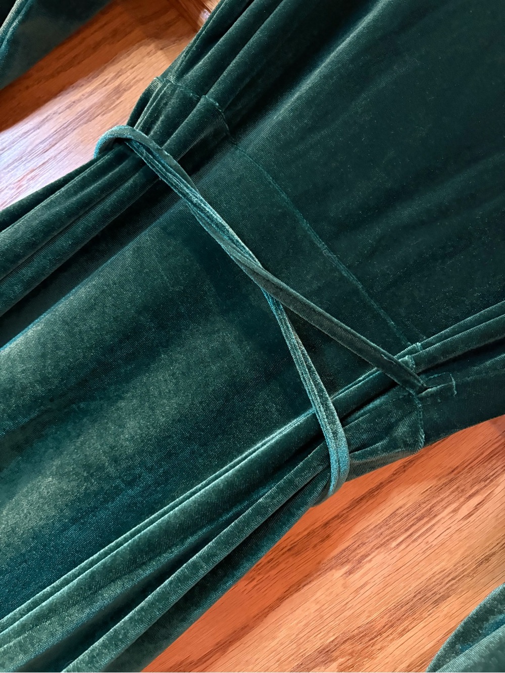 Baltic Born Women's Velvet Wrap Maxi Dress in Deep Green - Picture 4 of 9